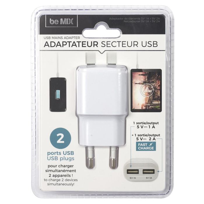 Enchufe 2 Puertos Usb Be Mix ADAPTAdiámetro