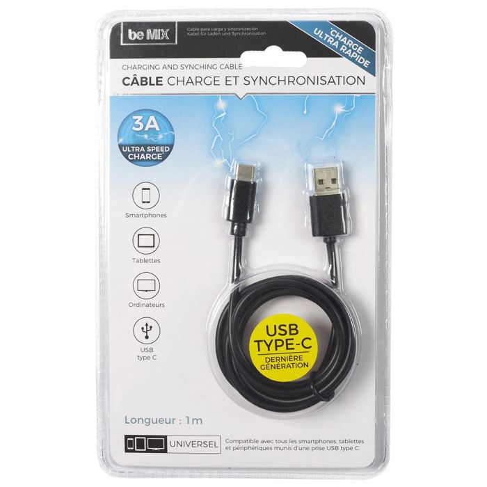 Cable Usb/ Tipo C 3A Carga Ráp Be Mix