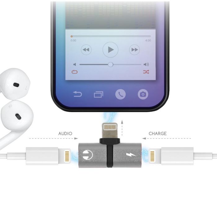 Adaptador Audio-Carga Iphone Be Mix