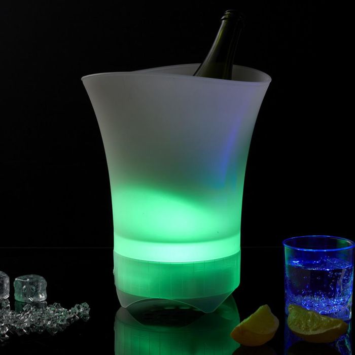 Cubo Cava Con Altavoz Y Led Party Time 4