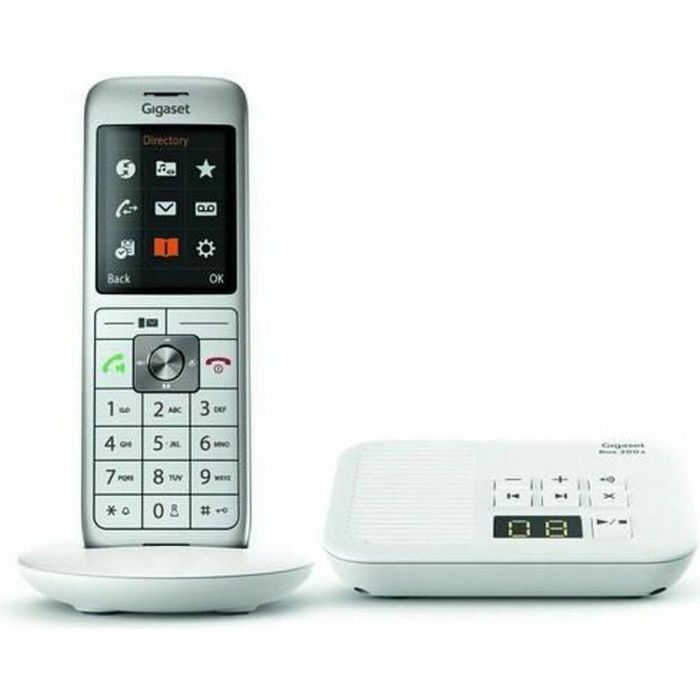 Gigaset CL 660 A Teléfono fijo con contestador automático, pantalla color 2.4'', directorio 400 contactos, USB, Blanco