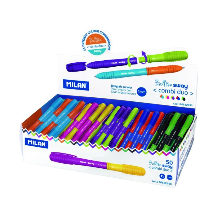 Milan Bolígrafo Sway Combi Duo Colores Expositor -50U- Milan Bolígrafo Sway Combi Duo Colores Expositor -50U-