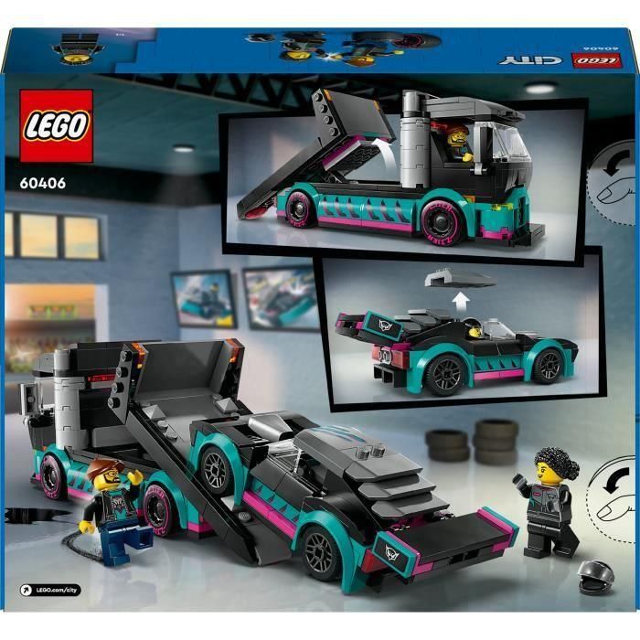 Juego de construccion coche de carreras y camión de transporte lego city 5 Juego de construccion coche de carreras y camión de transporte lego city 5