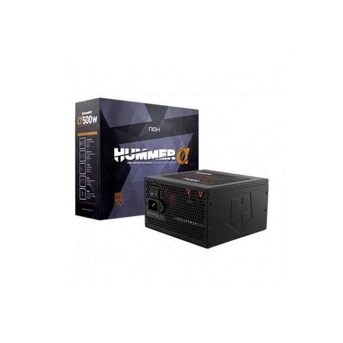 Fuente de Alimentación Nox Hummer Alpha/ 500W/ Ventilador 12cm/ 80 Plus Bronze Fuente de Alimentación Nox Hummer Alpha/ 500W/ Ventilador 12cm/ 80 Plus Bronze