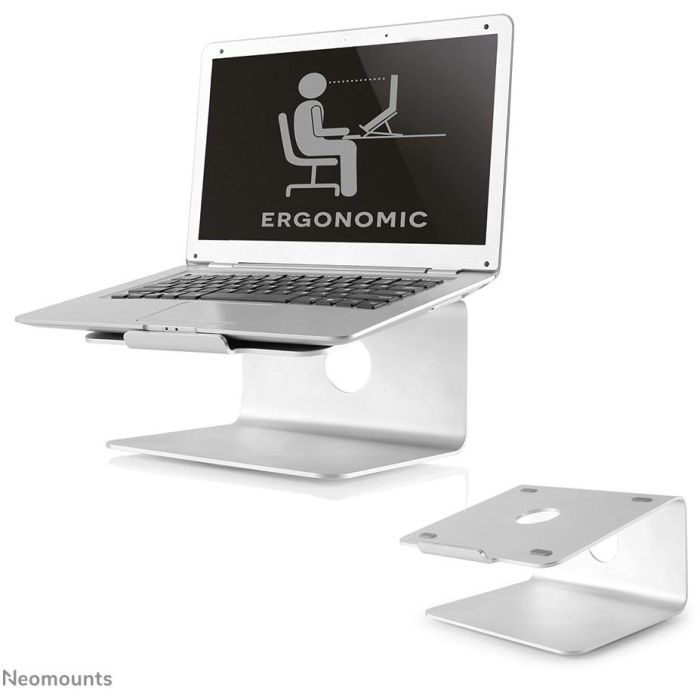 Neomounts NSLS050 Soporte Portátil Ergonómico Universal 10-17" Giratorio 360° Aluminio Plata Max 5kg Antideslizante