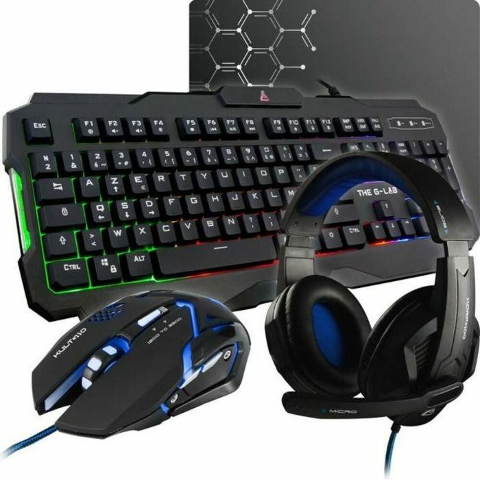 The G-Lab ARGON Combo Gaming 4 en 1: Teclado retroiluminado RGB, Ratón de 3200 DPI, Auriculares con Sonido Inmersivo, Alfombrilla Antideslizante 0 The G-Lab ARGON Combo Gaming 4 en 1: Teclado retroiluminado RGB, Ratón de 3200 DPI, Auriculares con Sonido Inmersivo, Alfombrilla Antideslizante 0