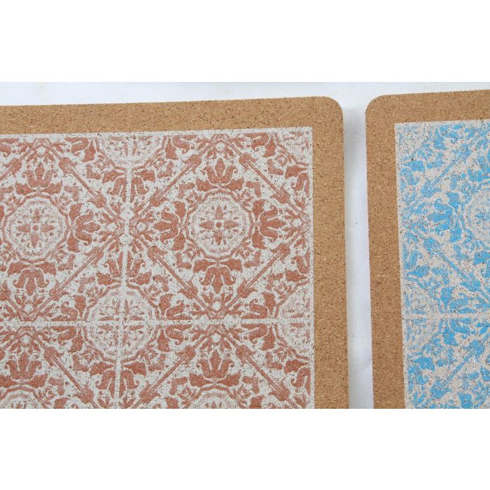 DKD Home Decor Individual Mediterraneo Azulejos Corcho y Poliéster Colores Surtidos (Azul, Amarillo, Marrón) 40x30 cm (12 Unidades) 1 DKD Home Decor Individual Mediterraneo Azulejos Corcho y Poliéster Colores Surtidos (Azul, Amarillo, Marrón) 40x30 cm (12 Unidades) 1