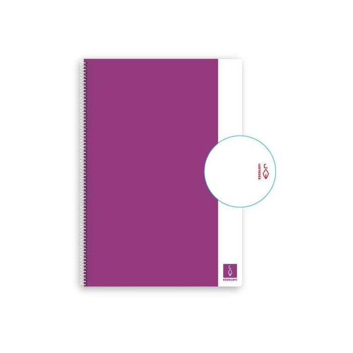 Bloc Escolofi Basic Tapa Dura A4 80H Liso 80G Violeta (Set de 5)