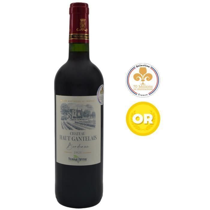 Château Haut Gantelais 2021 Bordeaux Supérieur - Vino tinto del suroeste