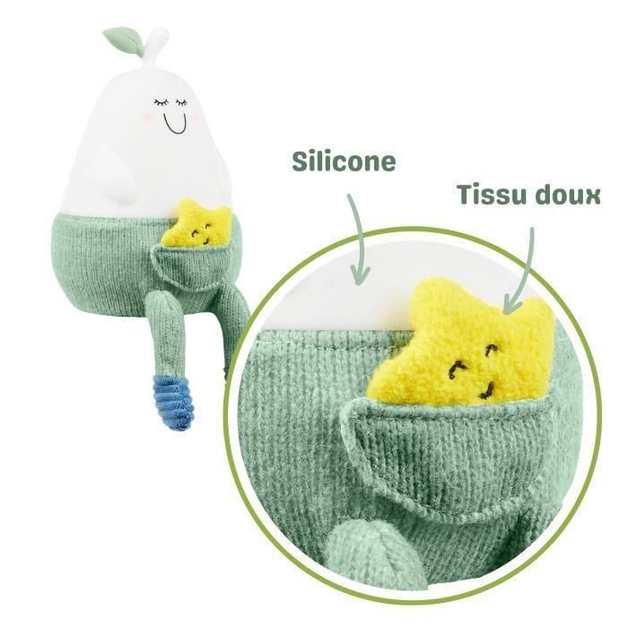 Badabulle BAD3661276184138 Luz nocturna de silicona Bertille Nomad con luz suave 1