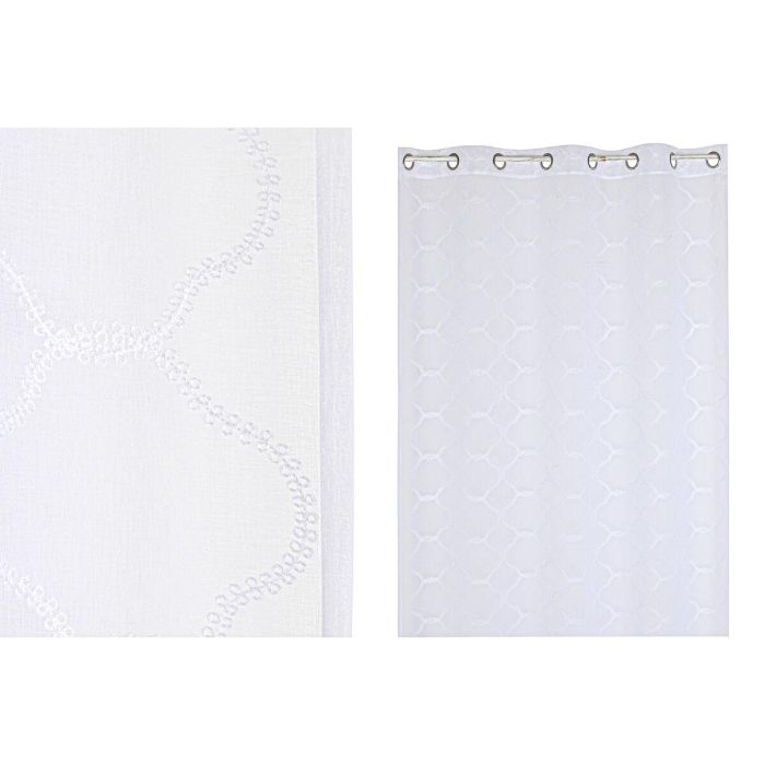 Cortina Basicos DKD Home Decor Blanco 260 x 260 x 140 cm 1