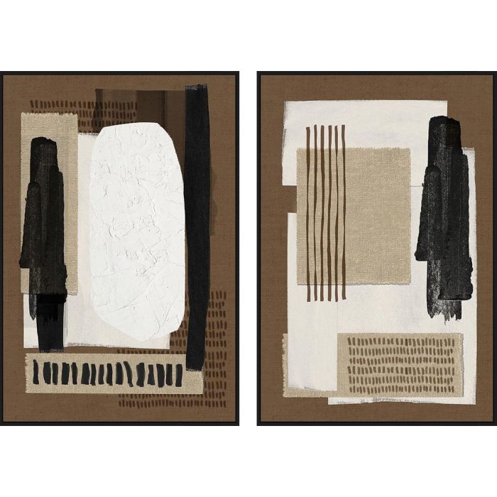 Cuadro Urban DKD Home Decor Marron Negro 4 x 93 x 63 cm (2 Unidades) 0 Cuadro Urban DKD Home Decor Marron Negro 4 x 93 x 63 cm (2 Unidades) 0