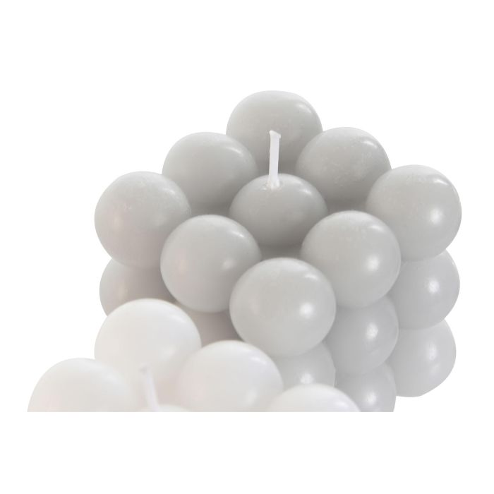 Vela Urban DKD Home Decor Gris Blanco 6 x 5 x 6 cm (12 Unidades) 2