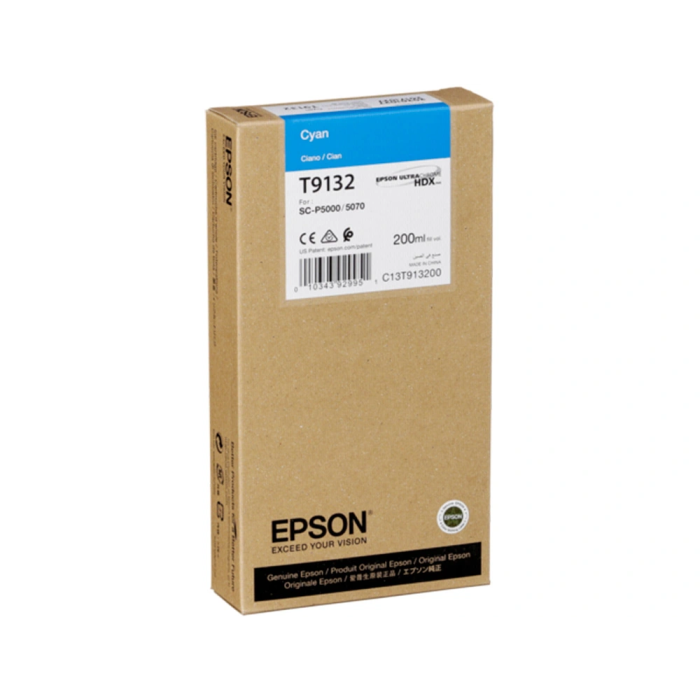 EPSON T9132 Cyan Ink Cartridge (200ml) para SC-P5000 1
