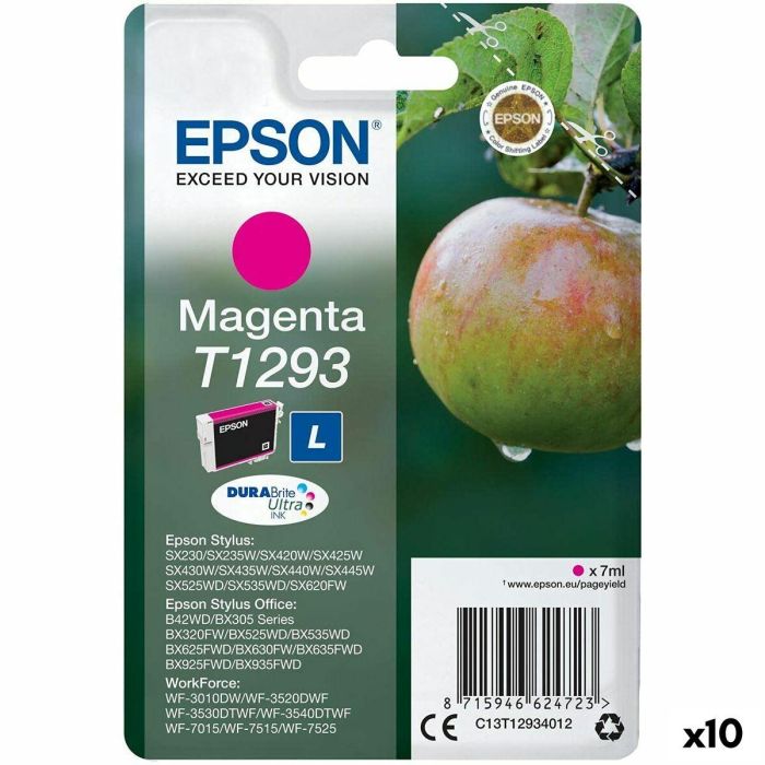 Epson T129340 Cartucho de Tinta Magenta 11.2 mL para SX420W, SX425W, SX525WD, SX620FW, B42WD, BX305F, BX305FW, BX320FW, BX525WD, BX625FWD, BX925FWD Epson T129340 Cartucho de Tinta Magenta 11.2 mL para SX420W, SX425W, SX525WD, SX620FW, B42WD, BX305F, BX305FW, BX320FW, BX525WD, BX625FWD, BX925FWD