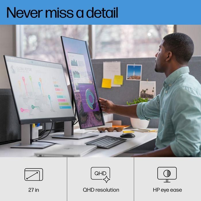 HP 68.6cm (27") Quad HD 2560 x 1440 IPS, 16:9, 5ms, 178°/178°, 1000:1 7 HP 68.6cm (27") Quad HD 2560 x 1440 IPS, 16:9, 5ms, 178°/178°, 1000:1 7