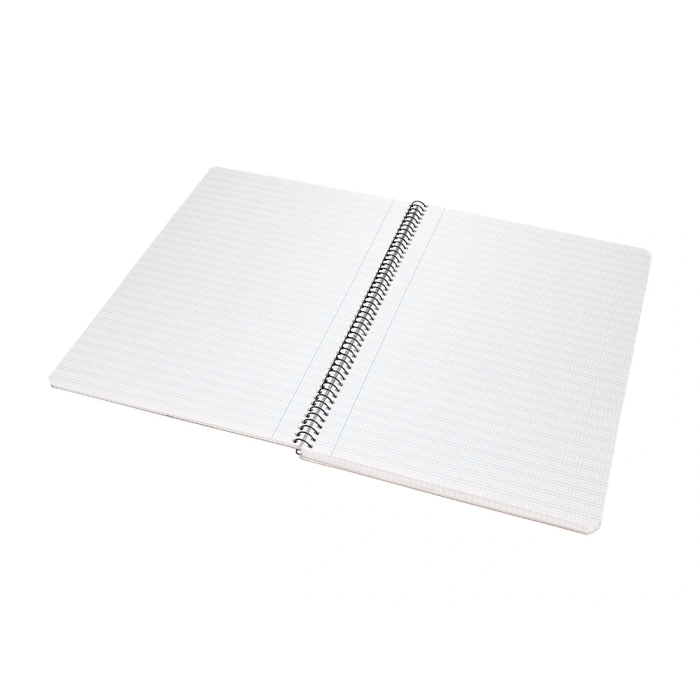 Liderpapel Cuaderno espiral folio pautaguia 80h 75gr cuadro pautado 3mm con margen color violeta 6