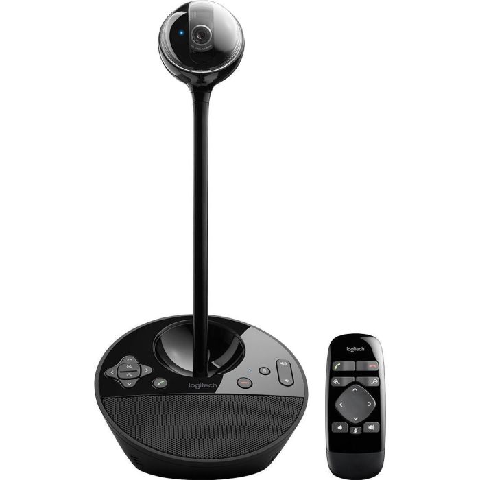 Logitech BCC950 Sistema de Videoconferencia Todo en Uno con Cámara HD Motorizada, Altavoz y Micrófono Cancelación Ruido para 1-4 Personas
