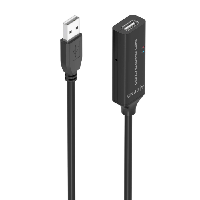 Cable Alargador USB 2.0 Aisens A101-0916/ USB Macho - USB Hembra/ 15m/ Negro Cable Alargador USB 2.0 Aisens A101-0916/ USB Macho - USB Hembra/ 15m/ Negro