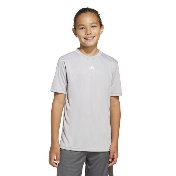 Camiseta de Manga Corta Infantil Adidas Tr-Essentials Gris claro M 4