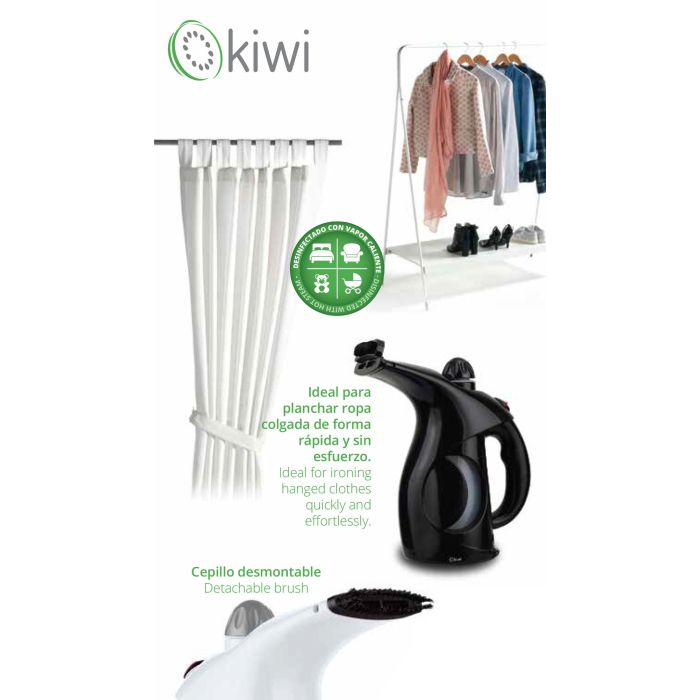 Kiwi Plancha de Vapor Vertical Portátil 200ml 900W 3
