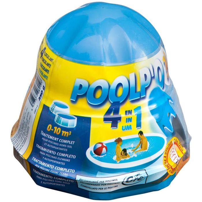 Gre Dosificador flotante para piscinas desmontables 0-10 m³, 250 g - Higienizante, antibacterias, antialgas y floculante 1