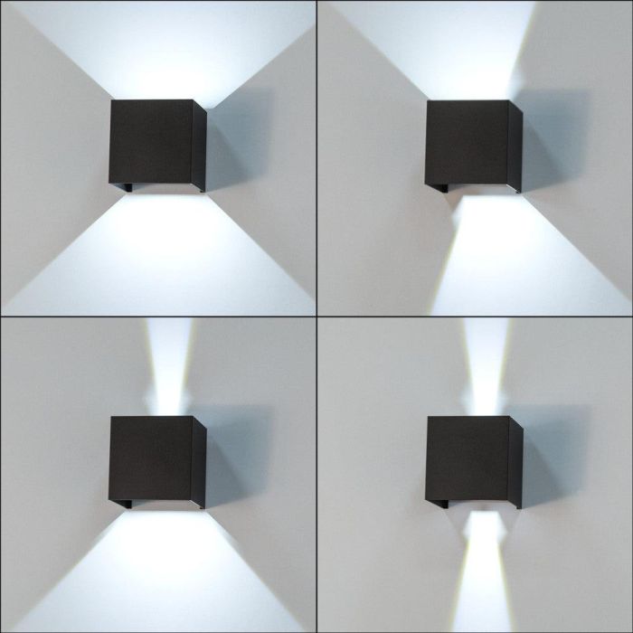 Aplique LED Exterior 2x5W 100Lm/W IP65 Negro 4000K HO-APL06-IP65-B-W 1 Aplique LED Exterior 2x5W 100Lm/W IP65 Negro 4000K HO-APL06-IP65-B-W 1