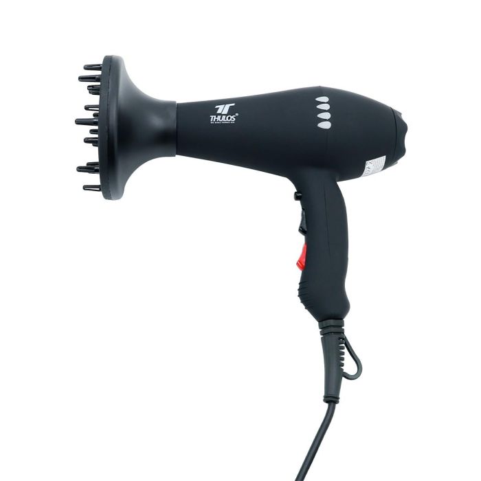 Thulos Secador de Pelo Iónico TH-HD806 con Luces LED, 2000W, Incluye Difusor y Concentrador 1