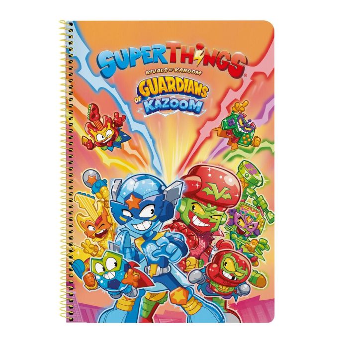 Libreta folio 80 h. tapas duras superthings guardians of kazoom 21,5x31x1cm