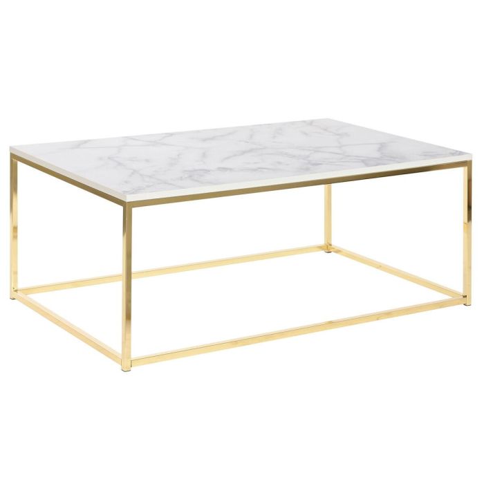 Mesa Centro Chic DKD Home Decor Blanco Dorado 60 x 40 x 100 cm