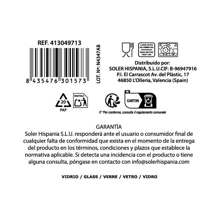 Vaso Nalon Optic 360 cc - Inde (48 Unidades) 3 Vaso Nalon Optic 360 cc - Inde (48 Unidades) 3