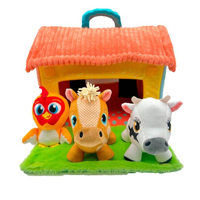 Bandai Ar85000 Mi Primera Granja de Zenón Musical Maletín de Peluche con 3 Mini Peluches: Vaca Lola, Bartolito, Percherón +18M 1 Bandai Ar85000 Mi Primera Granja de Zenón Musical Maletín de Peluche con 3 Mini Peluches: Vaca Lola, Bartolito, Percherón +18M 1