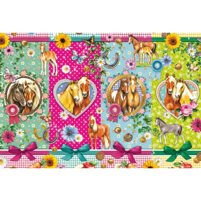 Schmidt Spiele Puzzle Happy Horses SCH1747456988829, 200 Piezas, Para Edad de 8 Años en Adelante