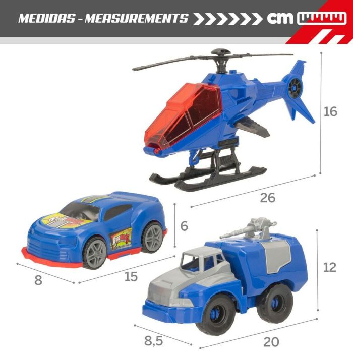 Set de Vehículos Colorbaby 20 x 12 x 8,5 cm 6 Unidades 3 Piezas Policía 1 Set de Vehículos Colorbaby 20 x 12 x 8,5 cm 6 Unidades 3 Piezas Policía 1