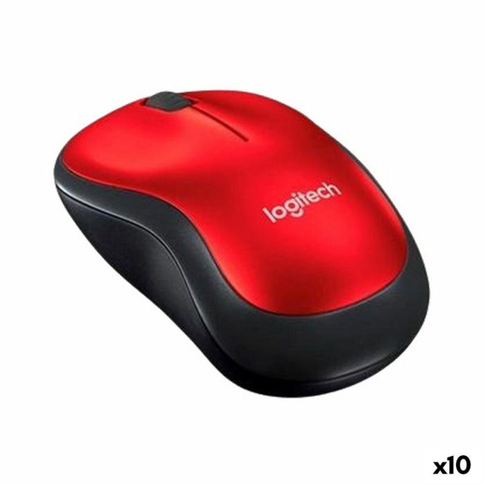 Ratón Inalámbrico Logitech M185 Rojo 1000 dpi (10 Unidades) 0 Ratón Inalámbrico Logitech M185 Rojo 1000 dpi (10 Unidades) 0