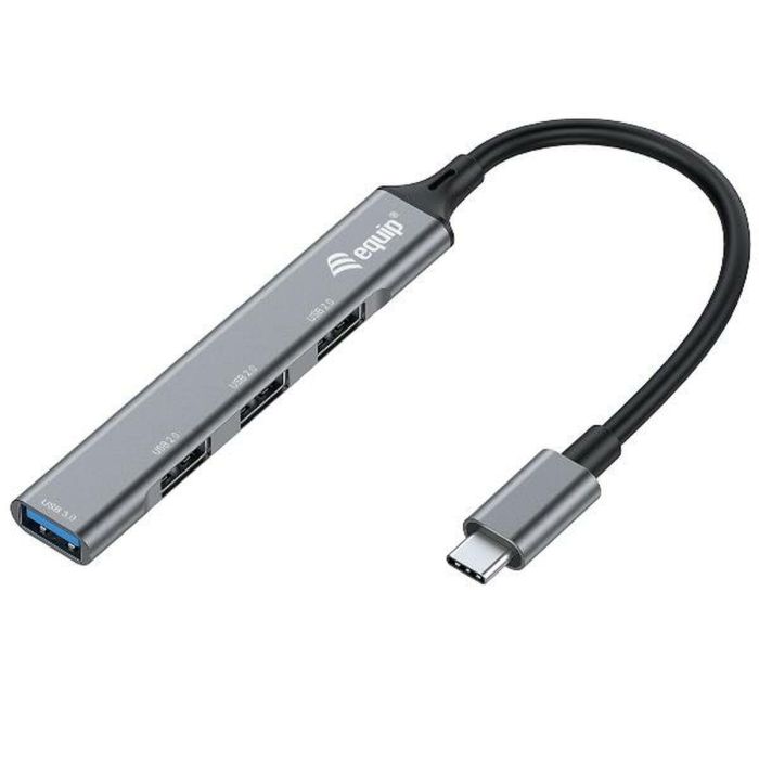 Hub USB-C 4 Puertos Equip 12896107101 Aluminio Hub USB-C 4 Puertos Equip 12896107101 Aluminio