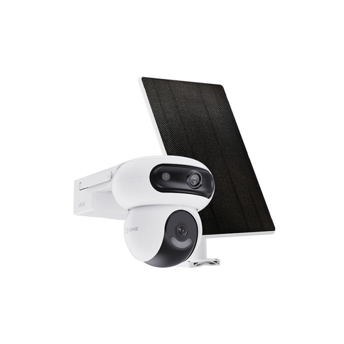 EZVIZ CS-HB90/SP-R100 Cámara de Seguridad IP HB90 Dual Kit 4MP Exterior con Panel Solar 8W Visión Nocturna 35m PTZ WiFi 6