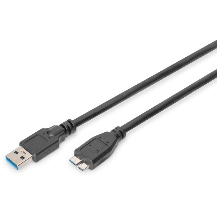 DIGITUS USB 3.0 Anschlusskabel Typ A -mikro B St/St 1.0m. sw