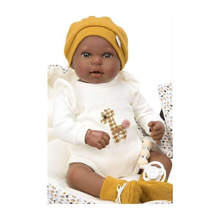 Muñeca reborn arias 45 cm rafael c/saco portabebe 12