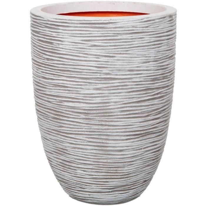 Capi Maceta Nature Rib 36 x 47 cm Marfil KOFI782 424227 Capi Maceta Nature Rib 36 x 47 cm Marfil KOFI782 424227