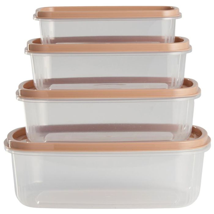 Day Juego Herméticos Rectangular 220ml, 400ml, 600ml y 1L Aptos Congelador Microondas Lavavajillas Libres BPA 3