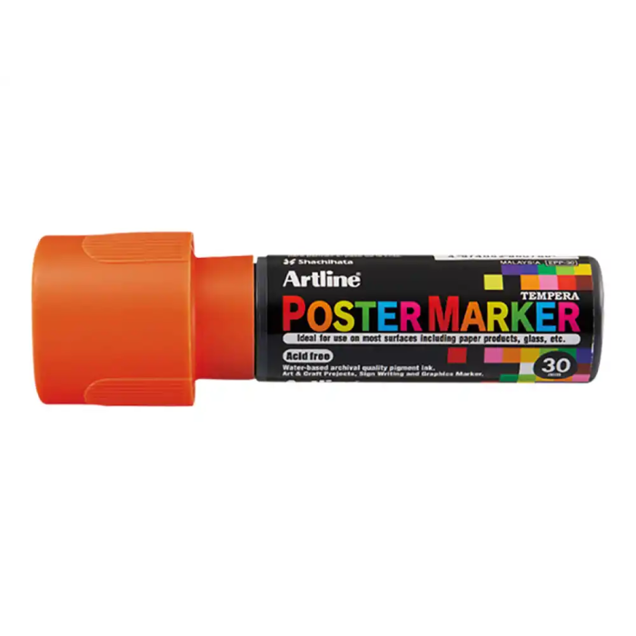 Artline Rotulador Poster Marker EPP-30 Punta Rectangular 30 mm Naranja Fluor 1