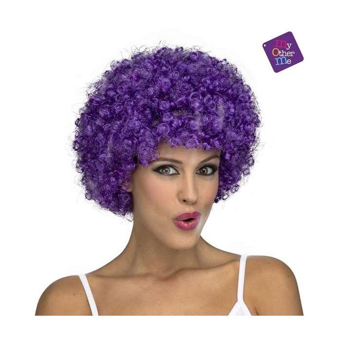 Peluca rizada morada 4 Peluca rizada morada 4