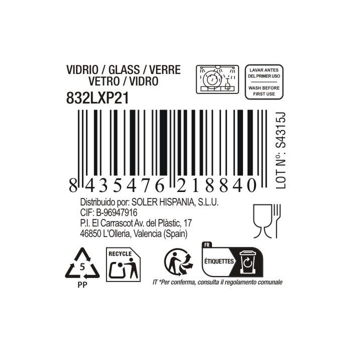 La Mediterranea Copa Sidari 350 cc Mora, 9 cm de diámetro x 17 cm de alto (36 Unidades) 6