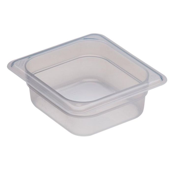 CAMBRO - 62PP-190 - Recipiente GN 1/6 1 L - 16,2 x 17,6 x 6,5 cm - Blanco translúcido - Venta 1 unidad.
