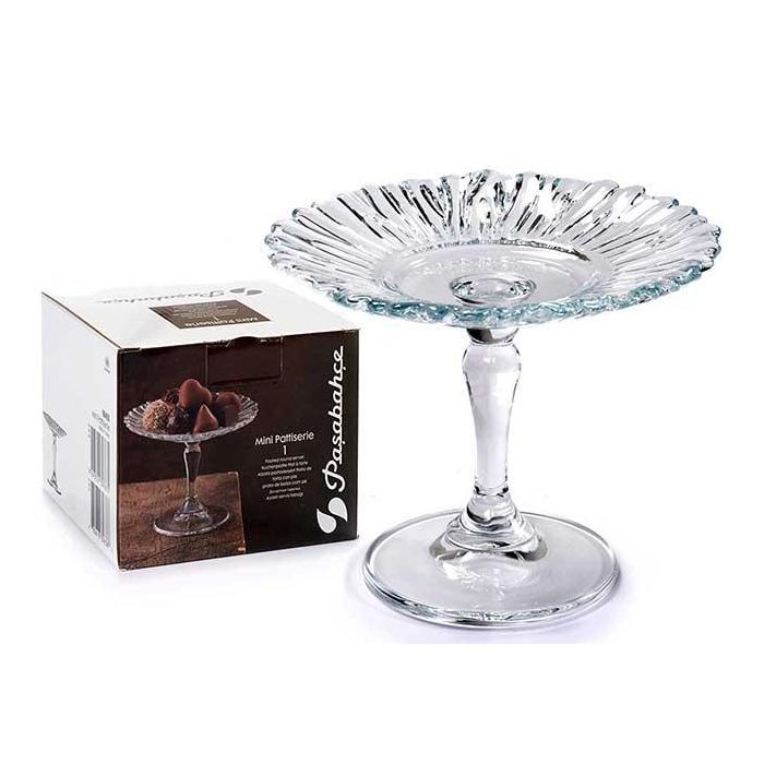 Pasabahce Tartera Mini con Pie de Vidrio Transparente 13x10x13 cm (Set de 12)