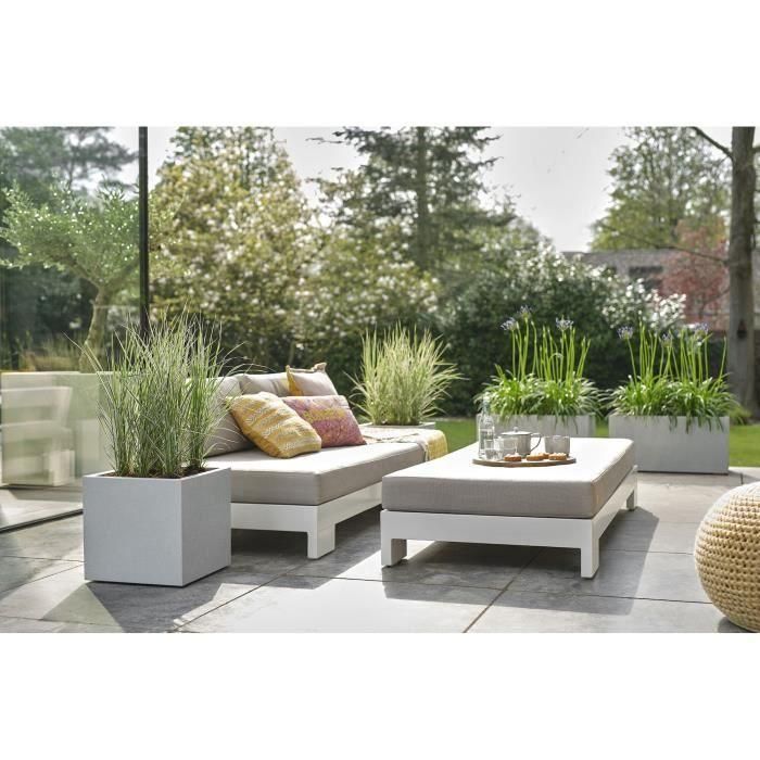 Jardinera Elho Vivo Next Square 40 - Gris - Ø 39 x H 38 cm - interior/exterior - 100% reciclado 4