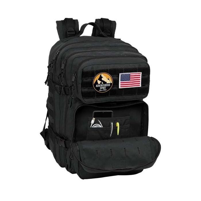 Mochila militar portatil 15,6'' safta basic "negro" 30x48x23cm 11