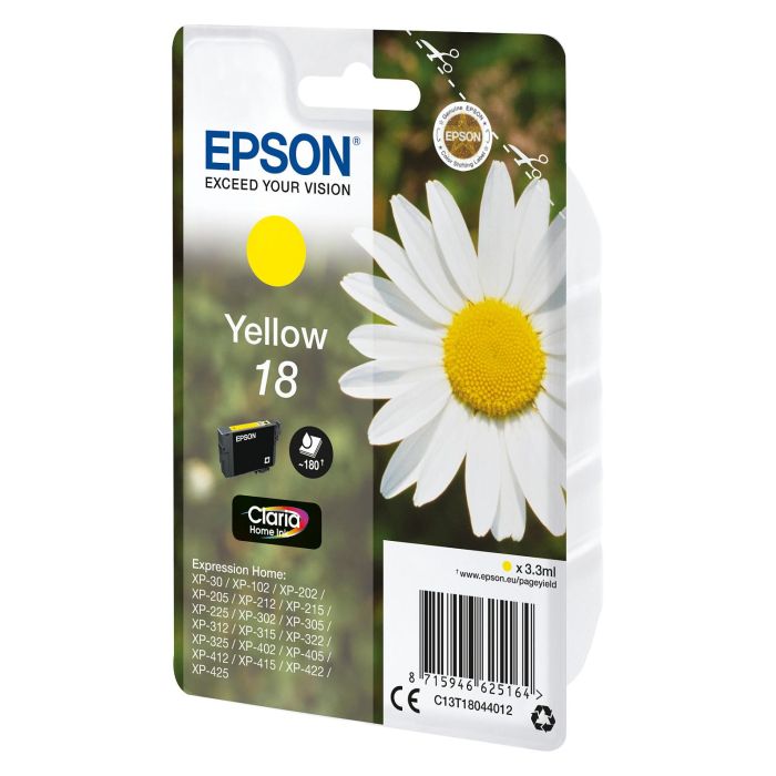 Epson Expression Home XP-102/205/305/405 Cartucho Amarillo nº18