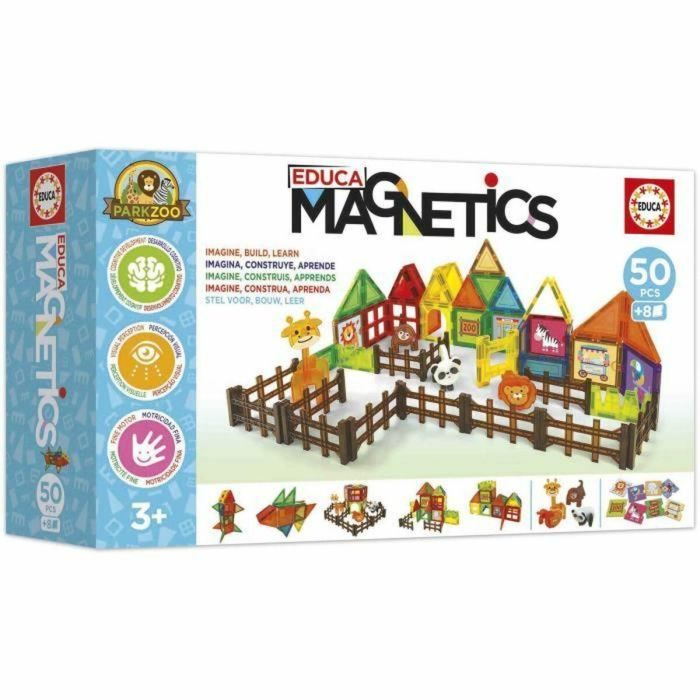 EDUCA EDU8412668202702 Magnetics Zoo Park - Juego de Construcción - 50 piezas magnéticas, 4 animales, 8 cartas - Desde 3 años 2 EDUCA EDU8412668202702 Magnetics Zoo Park - Juego de Construcción - 50 piezas magnéticas, 4 animales, 8 cartas - Desde 3 años 2